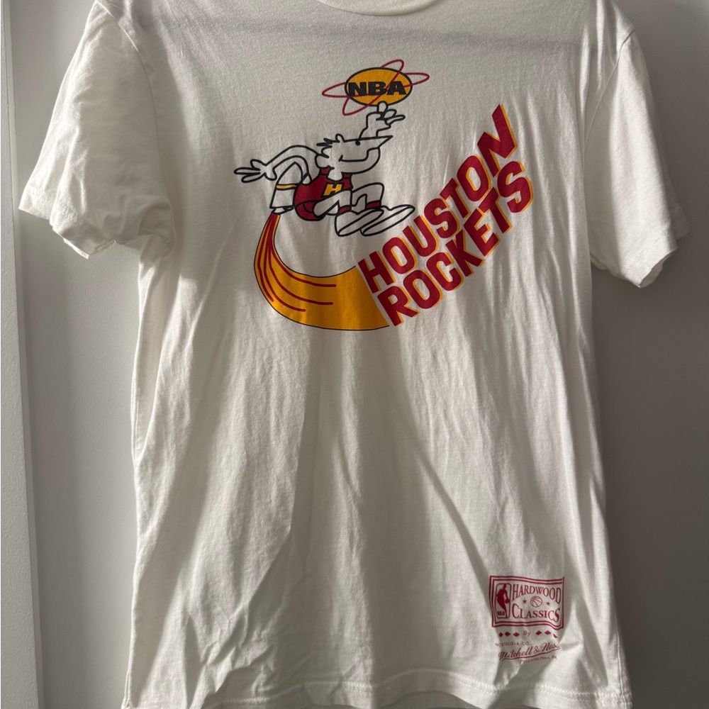 Mitchell & Ness Houston Rockets White Tee